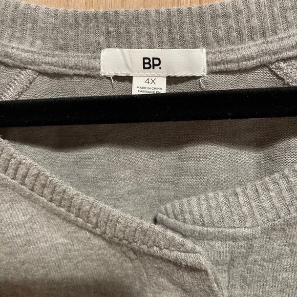 LS-62 BP NWT (4X) Grey Crop Sweater Super soft - Picture 2 of 4